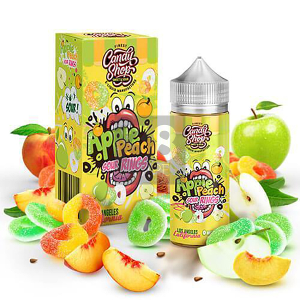 애플 피치 사워 링스 [100ML] - 캔디샵 스위트 앤 사워